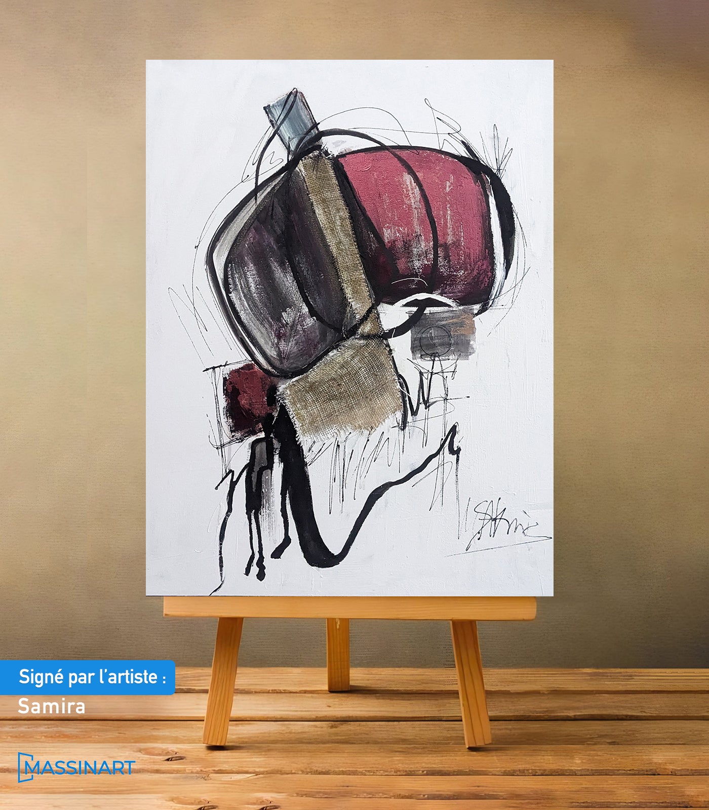 Serie Abstrait 1 - signé par l'artiste Samira AKR.